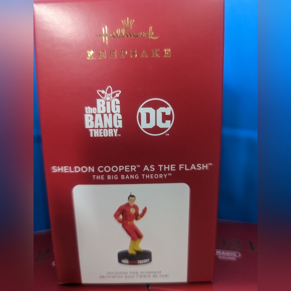 Sheldon Cooper as The Flash Hallmark Keepsake Magic Sound  Ornament - Picture 2 of 4